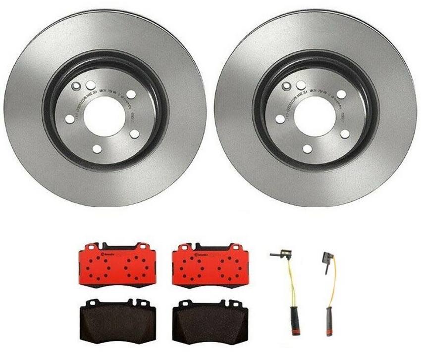 Mercedes Brakes Kit - Brembo Pads and Rotors Front (330mm) (Ceramic) 005420952041 - Brembo 1540179KIT